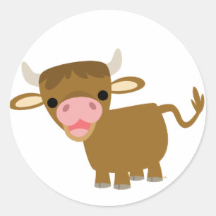 Cute Cartoon Ox sticker