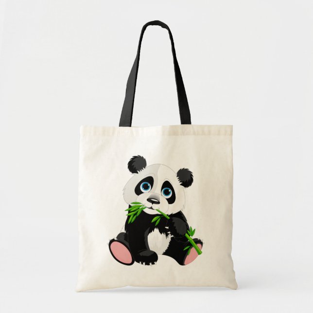 Cute Cartoon Panda Bear Tote Bag (Front)