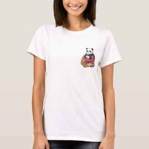 Cute Cartoon Panda Gamer Playing on Beanbag T-Shirt