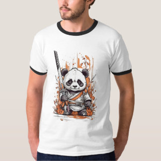 Cute Cartoon Panda Samurai | Unique Graphic Design T-Shirt