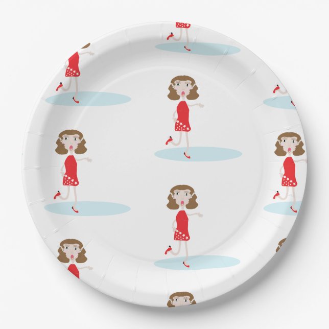 cute cartoon paper plate (Front)