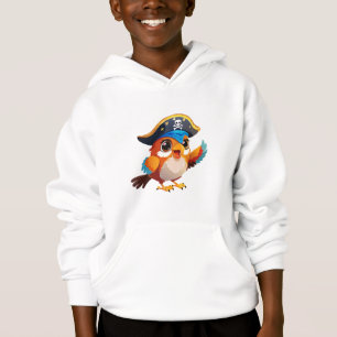 Cute cartoon parrot pirate