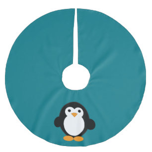 Cute Cartoon Penguin Brushed Polyester Tree Skirt