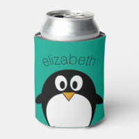 cute cartoon penguin emerald and black