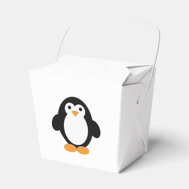 Cute Cartoon Penguin Favour Box (Front Side)