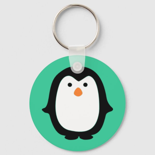 Cute Cartoon Penguin Key Ring (Front)