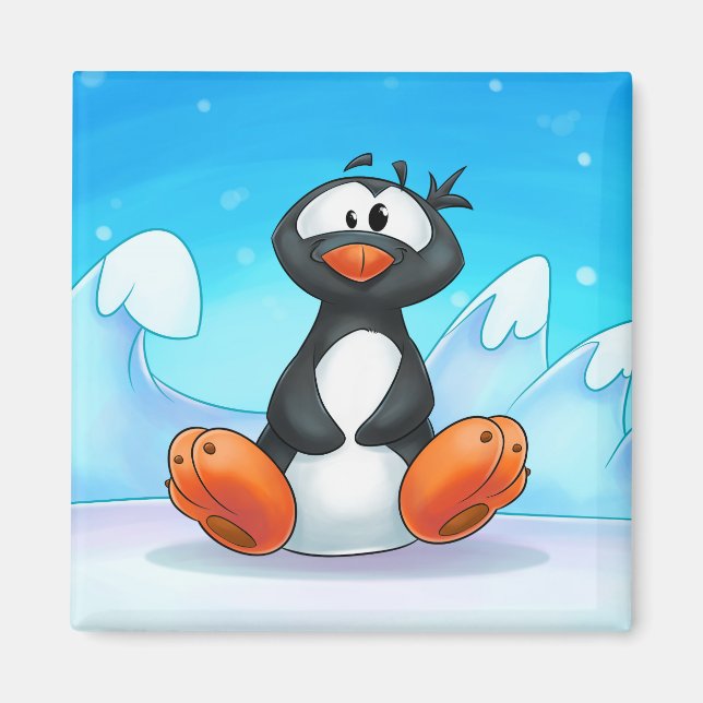 cute cartoon penguin Magnet (Front)