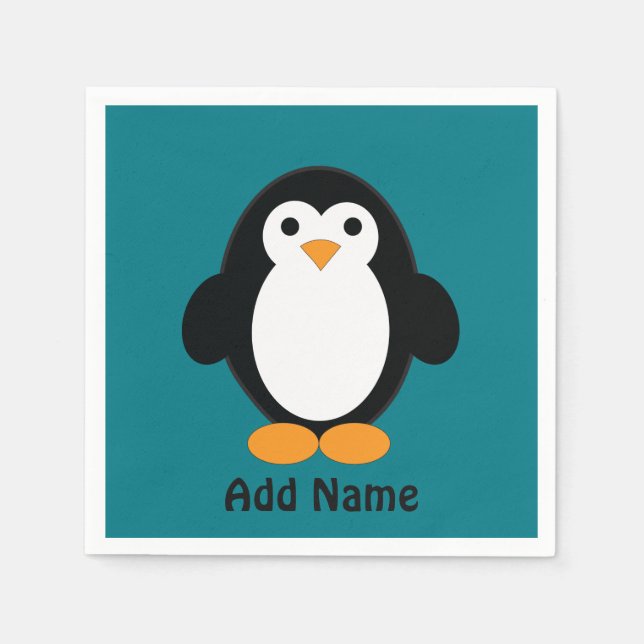 Cute Cartoon Penguin Napkin (Front)