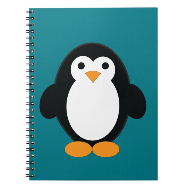 Cute Cartoon Penguin Notebook (Front)