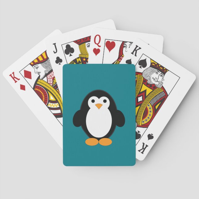 Cute Cartoon Penguin Playing Cards (Back)