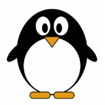 Cute Cartoon Penguin Standing Photo Sculpture<br><div class="desc">A funny,  litle penguin that would make a perfect decoration for a theme room.</div>