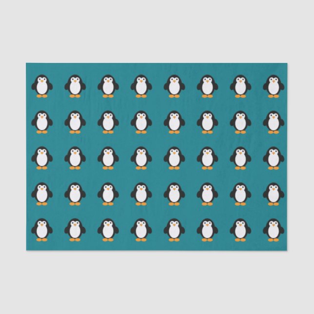 Cute Cartoon Penguin Tissue Paper (Front)