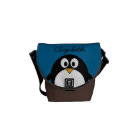 cute cartoon penguin with blue background