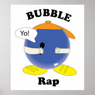 Cute Cartoon Performer Saying “Yo!” Character Poster
