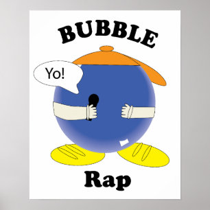 Cute Cartoon Performer Saying “Yo!” Character Poster