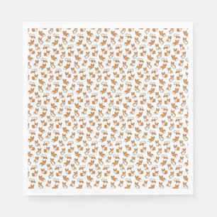 cute cartoon pet dog corgis pattern napkin