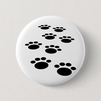 Cute Cartoon Pet Paw Trail 6 Cm Round Badge