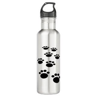 Cute Cartoon Pet Paw Trail 710 Ml Water Bottle