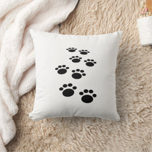Cute Cartoon Pet Paw Trail Cushion