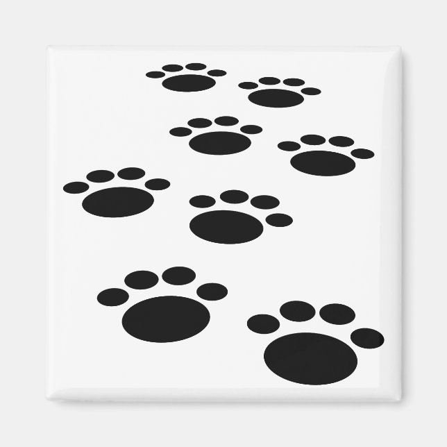 Cute Cartoon Pet Paw Trail Magnet (Front)