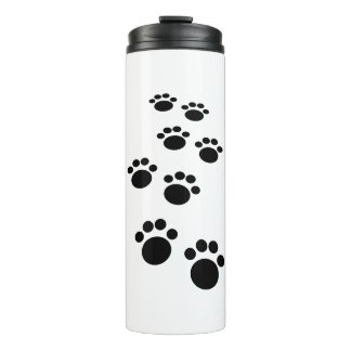 Cute Cartoon Pet Paw Trail Thermal Tumbler