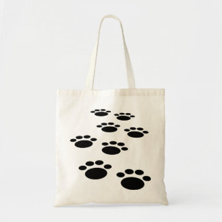 Cute Cartoon Pet Paw Trail Tote Bag
