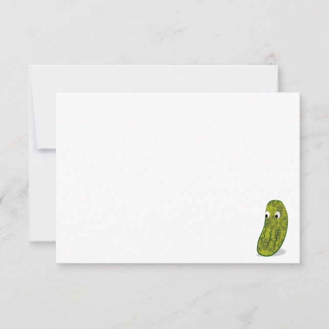Cute Cartoon Pickle Blank Card (Front)