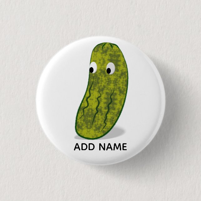 Cute Cartoon Pickle Drawing 3 Cm Round Badge (Front)