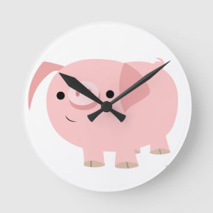 Cute Cartoon Pig Clock