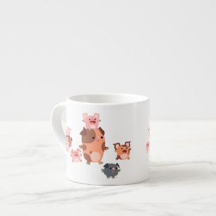 Cute Cartoon Pig Family Espresso Mug