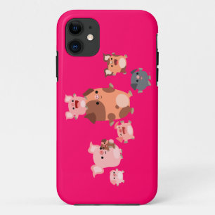 Cute Cartoon Pig Family iPhone 5/5S Case