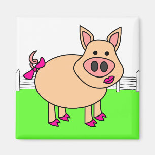 Cute Cartoon Pig Magnet