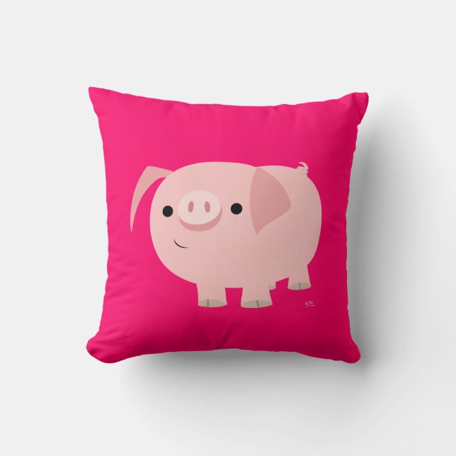Cute Cartoon Pig Pillow (Front)