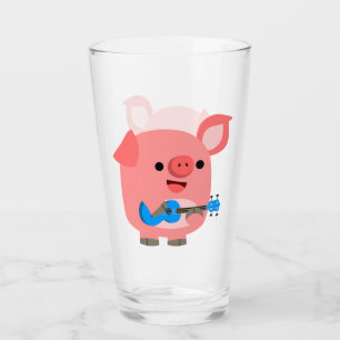 Cute Cartoon Pig Playing Ukulele Tumbler