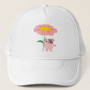 Cute Cartoon Piglet With Gift (Pink) Hat