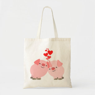 Cute Cartoon Pigs in Love Bag