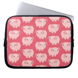 Cute Cartoon Pigs Laptop Sleeves