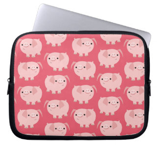 Cute Cartoon Pigs Laptop Sleeves