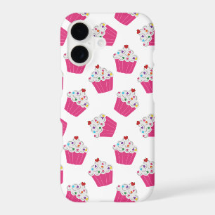 Cute Cartoon Pink Cupcake Sprinkles Pattern