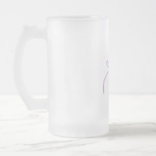 CUTE CARTOON PINK GENOME FROSTED GLASS BEER MUG