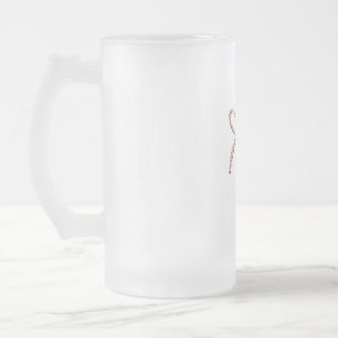 CUTE CARTOON PINK GENOME FROSTED GLASS BEER MUG