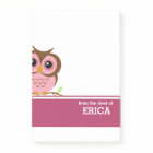 Cute Cartoon Pink Owl Personalised