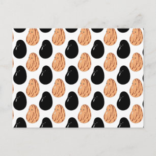Cute Cartoon Pinto and Black Beans  Postcard