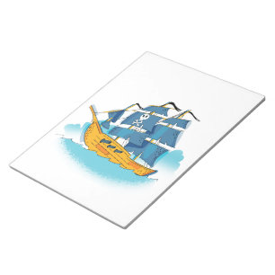 Cute Cartoon Pirate Ship Notepad
