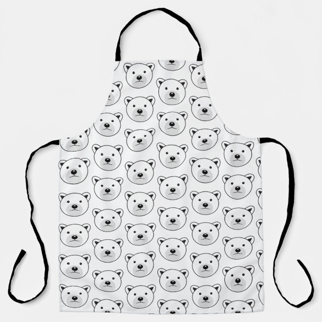 Cute Cartoon Polar Bear Apron (Front)
