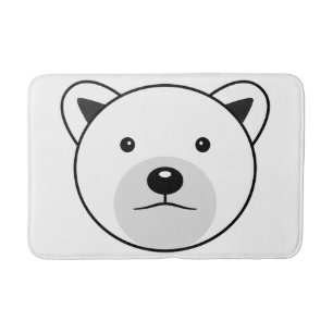 Cute Cartoon Polar Bear Bath Mat