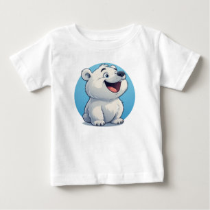 Cute Cartoon Polar Bear Character  Baby T-Shirt