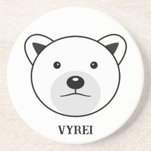 Cute Cartoon Polar Bear Coaster