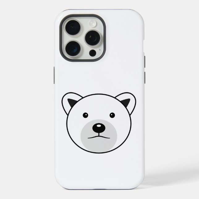 Cute Cartoon Polar Bear iPhone Case (Back)