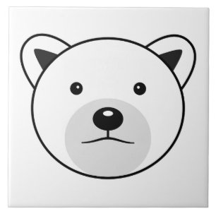 Cute Cartoon Polar Bear Tile